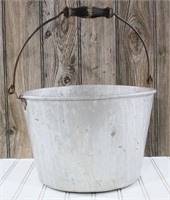 Aluminum Bucket w/Wooden Handle