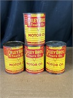 Lot of 4  Riley Bros. Burlington, Iowa 1 Qt Cans F