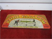 Wood hand painted Pool Parlour sign. 28" by 11.75"