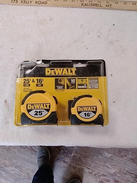 New Dewalt tape measures