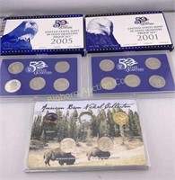 Coins; 2001 & 2005 US Mint Proof State Quarters