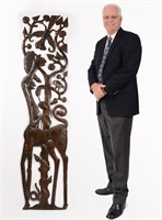 JULIO BALAN ADAM & EVE CUT STEEL WALL SCULPTURE