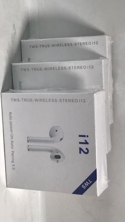 New Lot of 3 i12 Ear Buds
