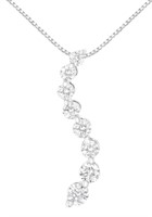 14k Wgold 3.00ct Diamond Journey Necklace