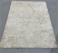 Large Cream Rectangle Area Rug 5ft x 7ft