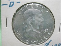 1963-D Ben Franklin Silver Half Dollar -90% Silver