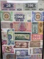 Framed World Currency