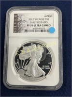 2012 W PF70 SILVER ULTRA CAMEO EAGLE