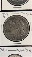 1899 Morgan silver dollar