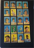 20 different 1958 Topps Baltimore Orioles