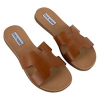 $40 - Steve Madden Women's 6 Leather Slide Sandal,