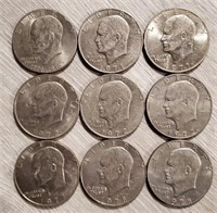 (9) 1971 - 1978 Eisenhower Dollars