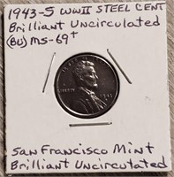 1943-S WWII Steel Lincoln Head Wheat Cent