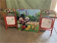 Mickey Mouse folding table and chairs -