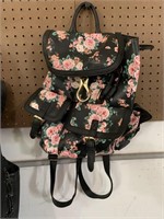 Floral backpack purse