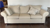 Tan Upholstered Sofa