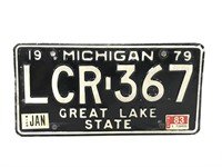 1979 Michigan Great Lakes State license plate