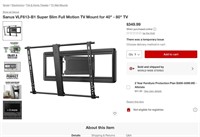 C494  Sanus Super Slim TV Mount, 40" - 80".