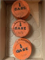 3 Case Cast Iron Hub Caps