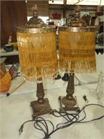 PAIR OF BEAUTIFUL BEADED LAMPS