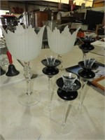 BEAUTIFUL GLASS CANDLE HOLDERS