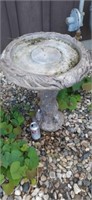 Concrete bird bath copyright 1975 signed by