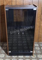 Woodgrain and Glass Audio Cabinet
