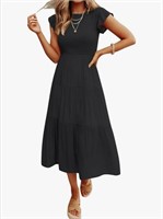 New (Size XL) Escaco Women's Casual Dress Flutter