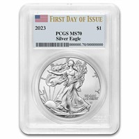 2023 1 Oz Silver Eagle Ms-70 Pcgs First Day Issue
