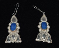 Sterling & Lapis Stone Earrings