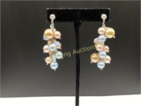 STERLING SILVER HONORA DANGLE EARRINGS