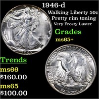 1946-d Walking Liberty 50c Grades GEM+ Unc