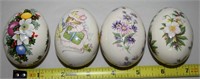 (4) The Egg Lady Porcelain Hollow Eggs w/Mouse