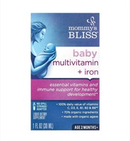 Mommy's Bliss Baby Multivitamin + Iron 1 Oz