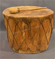 Very Large Old Deerskin Drum