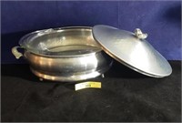 Aluminum Covered Serving Dish/Pyrex Insert Bowl