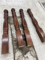 4 Large Wooden Bed Post