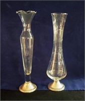 Sterling Silver Rose Vase 12"
