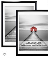 ELSKER&HOME 18x24 Poster Frame with Mat 2 Pack