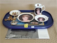 Lot of Princess Diana Bone China Plates, Cups,