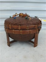 Lovely sewing basket on legs 8x10