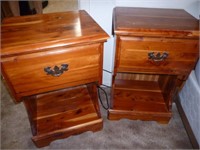 Pair of Vintage Murphy Solid Cedar Night Stands