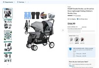 N2106  HUART Double Stroller, Sit and Lie Down, Gr