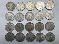 Roll 20 $1 Peace Silver Dollars Mixed Dates!!