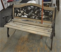 Cast iron & wood park bench