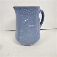 Nelson McCoy Blue Stoneware Pitcher