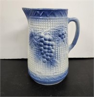 Blue & White North Star Stoneware Pitcher