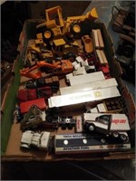 (17+) Toy vehicles including semi trucks,