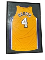 Ron Harper autographed framed stitched jersey