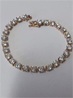 Marked 925 Clear Stone Bracelet-13.6g